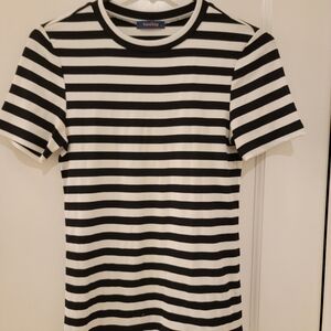 Black and White Striped Yumi Day Shirt